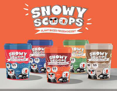 Snowy Scoops™ Ice Cream animation branding design graphic design illustration logo social media ux vector