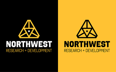 Unused Logo Concept black and yellow branding clean construction design icon industrial lines logo northwest simple star triangle vector yellow