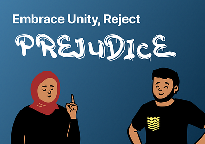 Embrace Unity, Reject Prejudice design poster unity vector