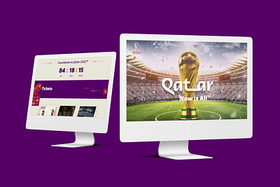 Qatar 2022 landing Page Redesign aesthetic ui branding design figma football ui graphic design home page illustration landing page qatar 2022 ui design uiux ux design website design