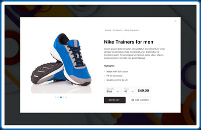 Nike Trainers for Men - Product page app branding design graphic design logo typography ui ux