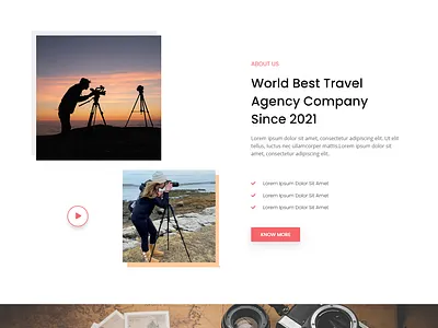 Travel-About Page customization elementor website design wordpress