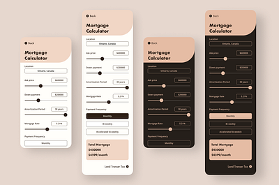 Daily UI Challenge - Mortgage Calculator 🏡 brand branding dailyui mobileapp mobiledesign ui ux