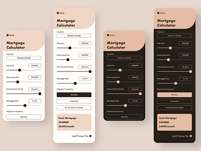 Daily UI Challenge - Mortgage Calculator 🏡 brand branding dailyui mobileapp mobiledesign ui ux