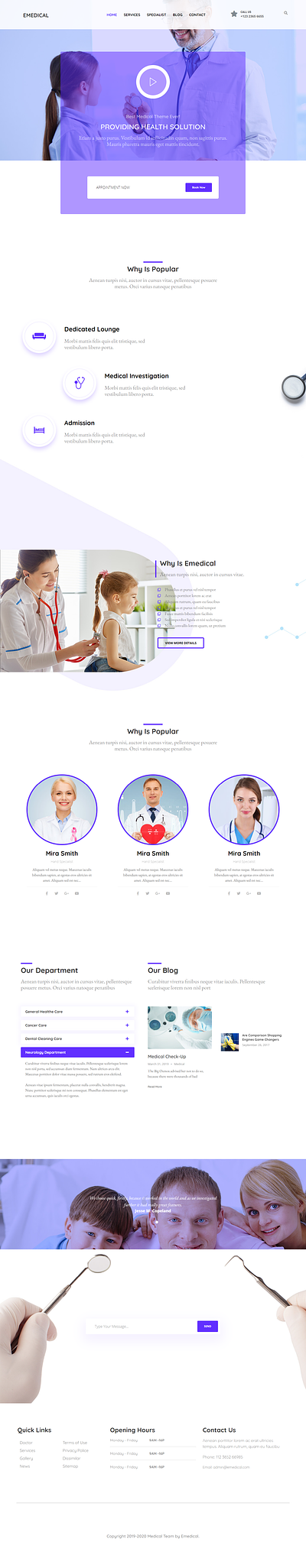 Medical Template1 blog customization design ecommerce elementor website design wordpress