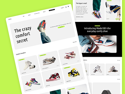 Shoe E-Commerce Landing Page In Figma design e com e commerce figma footwear landing page shoes ui ui design web design web designer