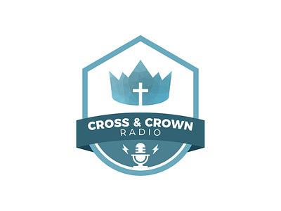 Cross & Crown Radio Logo branding identity logo podcast radio