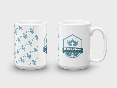 Cross & Crown Radio Coffee Mug branding coffee coffee mug identity logo mug podcast product design radio