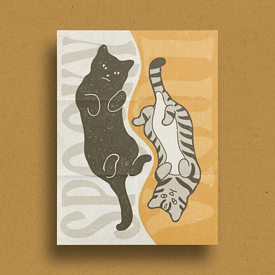 Spooky & Luna 👻🌙 design graphic design illustration vector