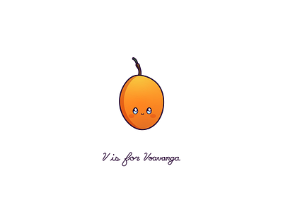 Day 138-365 V is for Voavanga cute design fruit kawaii vector voavanga