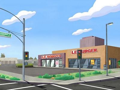 Scenario for Animation - Le Buger x Le Donuts animation design illustration