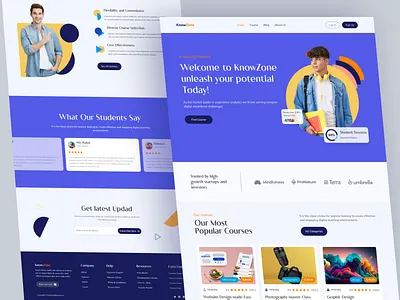 E-Learning Website Design 2023 app app design branding e commerce habib landing page landing page design mobile app online landing page study app study landing page ui uiux webbsite