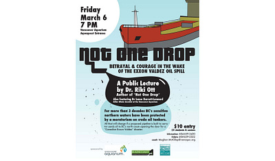Not One Drop poster environment illustration marine non profit tanker