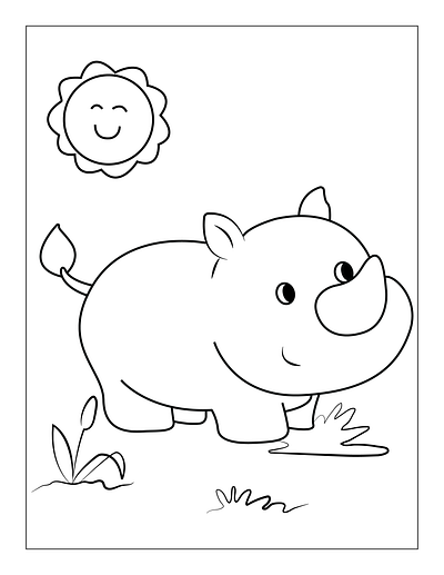 Animals-coloring-Page-for-Kids- 2 dog coloring pages