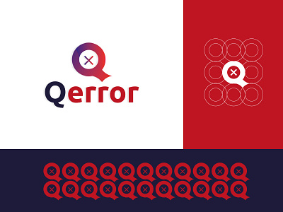 Q letter Logo abcdefghjklmnop branding design error logo flat graphic design grid logo icon letter q logo minimal modern qerror logo qrstuvwxyz