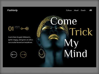 Come Trick My Mind, Fashionly 3d animation branding design graphic design illustration layout logo mind motion graphics ui uiux ux vector visual