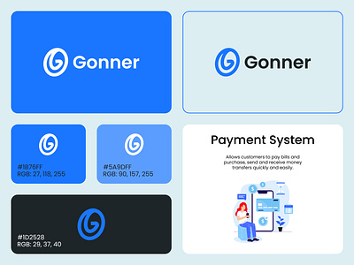 Gonner - Logo Design Concept bank brand identity branding concept creative designer portfolio designs finance gateway gonner letter g logo logo designer modern money online banking pay payment transaction wallet