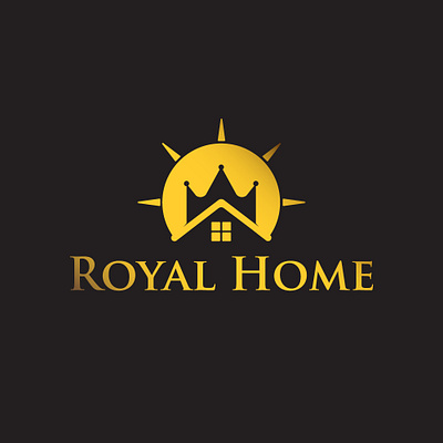 Royal Home brand brand design brand identity branding branding design crown design golden graphic design home illustration logo logo design royal sun