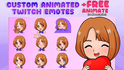 Cute Emote Twitch Animated commission
