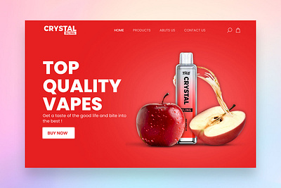 Vapes Website Hero Section UI Design branding graphic design hero hero section design logo typography ui ui design uiux ux website design