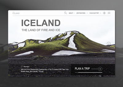 Visit Iceland (Landing page) dark mood design go iceland landing landingpage logo style guide tourism tourist travel ui uidesign userinterface visiticeland