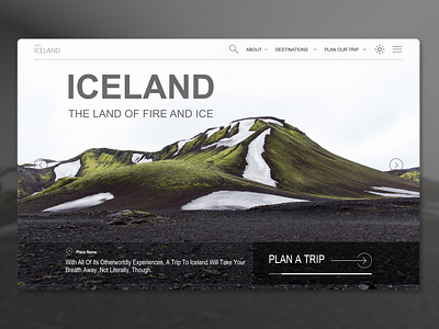 Visit Iceland (Landing page) dark mood design go iceland landing landingpage logo style guide tourism tourist travel ui uidesign userinterface visiticeland