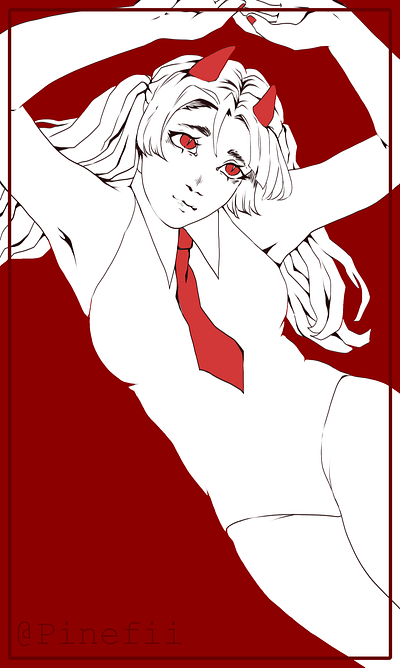 [Original] Red anime design digitalart drawing graphic design illustration