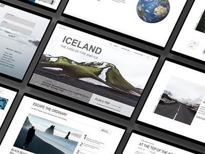 Visit Iceland (Light mode) dark mood design go homepage iceland landing landingpage lightmood style guide tourism tourist travel ui uidesign uipractice userinterface visiticeland web web design webdesign