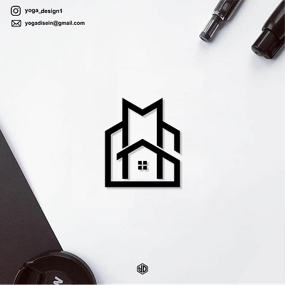 MG HOUSE MONOGRAM LOGO CONCEPT branding design graphic design house illustration lettering logo logo mg mg monogram motion graphics top design top logo ui vector