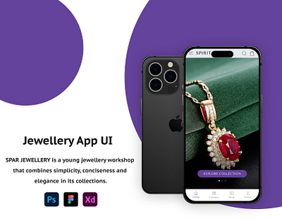Jewellery App UI app application banne case study design landing page mobile app ui uiux ux