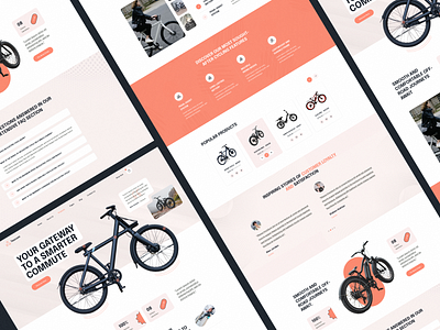 Electric Cycle Landing Page bicycle branding cycle design electric cycle graphic design illustration landing page minimal mobile app ui ui design uiux design web design website