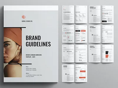 Brand Guidelines Template a4 annual annual report annualreport bifold brochure booklet brand guideline brand guidelines brochure business brochure business proposal catalog catalogue company profile flyer indesign lookbook pitchdeck proposal trifold