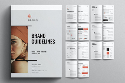 Brand Guidelines Template a4 annual annual report annualreport bifold brochure booklet brand guideline brand guidelines brochure business brochure business proposal catalog catalogue company profile flyer indesign lookbook pitchdeck proposal trifold