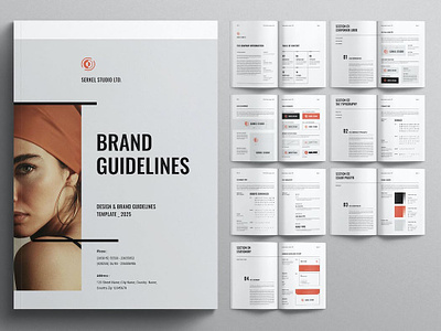 Brand Guidelines Template a4 annual annual report annualreport bifold brochure booklet brand guideline brand guidelines brochure business brochure business proposal catalog catalogue company profile flyer indesign lookbook pitchdeck proposal trifold