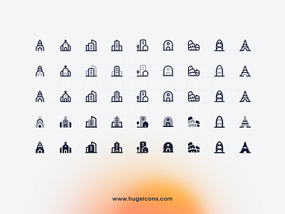 Hugeicons Pro | The world's largest icon library for Figma building chrysler church city gumroad hugeicons icon pack icons realestate town