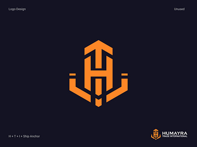 Logo, Logo design, Modern logo, Ship Anchor logo (Unused) branding graphic design hti logo illustration logo logo design modern logo ship anchor logo