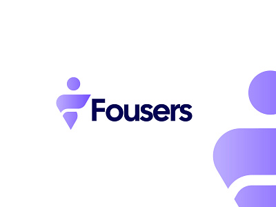 Fousers- F letter User management system logo brand design brand identity branding design f icon f letter f logo f mark logo minimal modern logo saas software logo user logo user management system