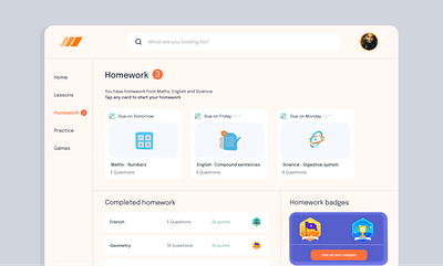 Lesson Loom - Homework Hub app ui ux web app