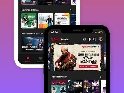 Vidio Music Apps Concept 2023