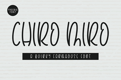 Chiro Miro - Commercial Use Font commercial license font font free free freefont
