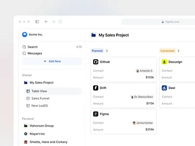 Stratis UI - CRM Pipeline app cards clean crm dash design interface kanban list manage menu minimal navigation pipeline simple ui ui design ux ux design web