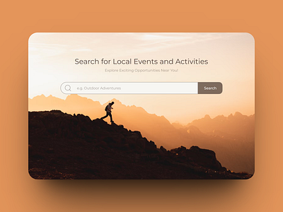 Search Interface for Local Events and Activities activity adventure branding concerts event festivals fitness life menu minimal navigation product design search search bar search results searchbar sports tech website workshop