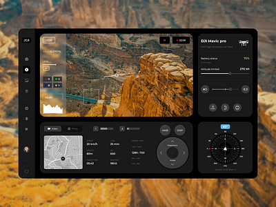 Interface concept for Drone aerialexperience designinspiration dribbbleshot droneinterface