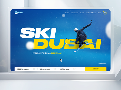 SKi Dubai - website redesign 3d animation booking branding design dubai interaction interface logo main page motion graphics product design product page ski snow tickets ui ui ux design ux
