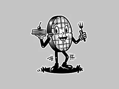 Waffle art brand designer breakfast character character design cherry creative digital drawing digital illustration drawing food fork ghitea design illustration illustrator logo designer plate visual identity waffle waffles