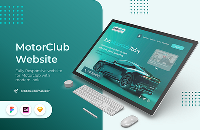 Motor Club Website branding carclub cars club graphic design ui ux web webdesign website
