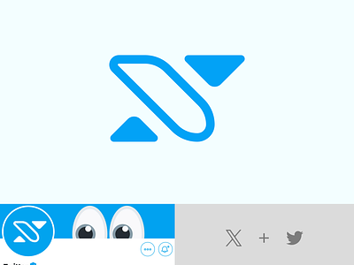 Twitter + X Logo Re Design symbol