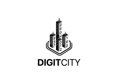 Digit city logo branding design graphic design icon illustration illustrator logo mascot minimal typography vector