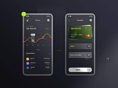 Crypto Wallet App n°2 brand branding creativemarket credit cards cryptocurrency graphic design illustrator ai lato family fonts number card photoshop psd print designer product designer statistics curves graphic transactions transfert typo typography ui ux designer wallet