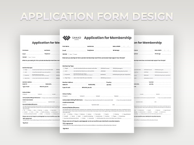 Application form design for an Organisation a4 print application application form design branding design flyer design form graphic design ui